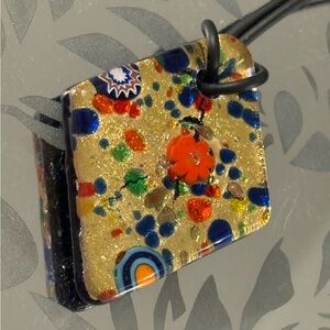 Colorful Murano Glass Pendant Necklace